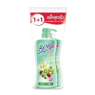 บีไนซ์ ครีมอาบน้ำ กระชับผิว หัวปั๊ม สีเขียว 400 มล. (แพ็คคู่) BENICE PERFECT ELASTIC SHOWER CREAM GREEN 400 ML.