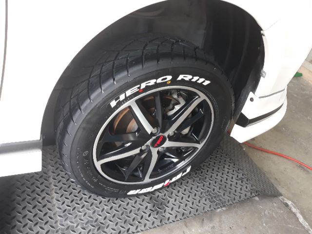 ยางใหม่ ลายซิ่ง Hero R111ขนาด19555R15 ยางปี20 Raiden By Lenso ...
