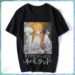 ขายดี ใหม่ เสื้อยืดลําลอง แขนสั้น พิมพ์ลาย No Neverland The Promised Neverland Emma Nor Ray Pure s Harajuku สําหรับผู