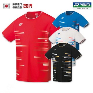 เสื้อยืดแบดมินตัน YONEX เสื้อเทรนนิ่งสำหรับผู้ชายและผู้หญิงเด็ก