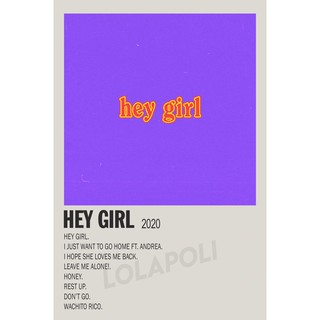 โปสเตอร์ ลายปกอัลบั้ม Hey Girl ศิลปิน Boy Pablo