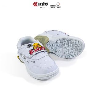 Kito BR17รองเท้านักเรียนผ้าใบ รองเท้าเรียนสีขาว (Size 25-35)