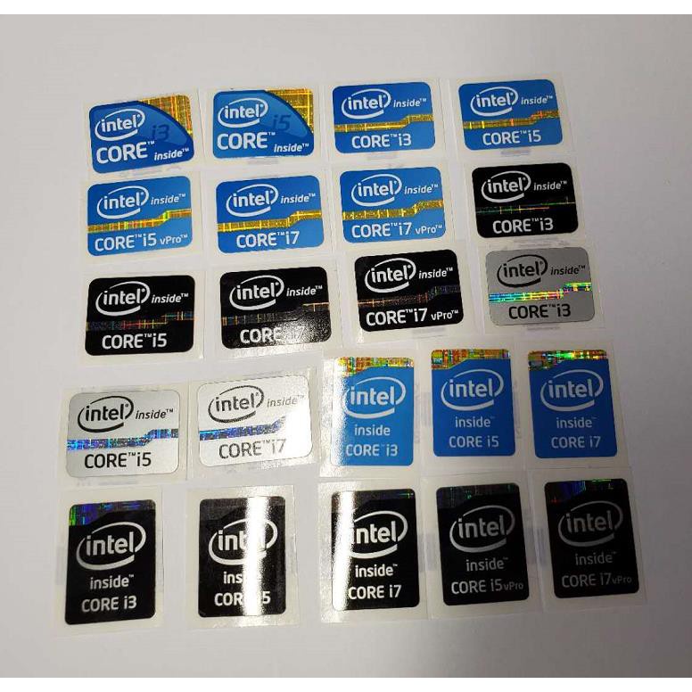 Intel CPU core label 12345 generation i3i5i7 sticker laptop label