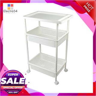 คีย์เวย์ ชั้นพลาสติกอเนกประสงค์ 3 ชั้น มีล้อ รุ่น AH-83Plastic Shelf 3 Tier Ah-83