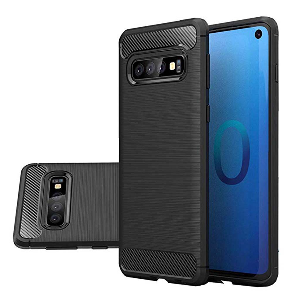Samsung Galaxy S10 S9 S8 S20 S21 Plus S21 S20 Ultra S20 S21 FE อ่อนนุ่ม ยางทำจากซิลิคอน Matte คาร์บอน ไฟเบอร์ กันกระแทก กรณี ปก Soft Case
