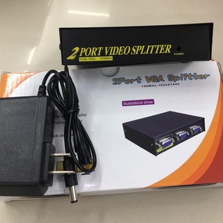 VGA Splitter เข้า 1 ออก 2 Port กล่องแยกสัญญาณ สัญญานดีทนทานได้มาตรฐาน