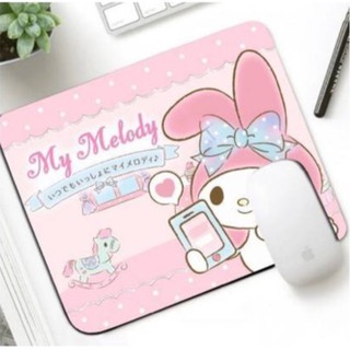 MY MELODY BF แผ่นรองเม้าส์ แผ่นรองเมาส์ เมาส์ สี่เหลี่ยม ลาย MY MELODY  PINK ขนาด 21 x 26 cm สวยงาม น่าใช้งาน MANOPNEST