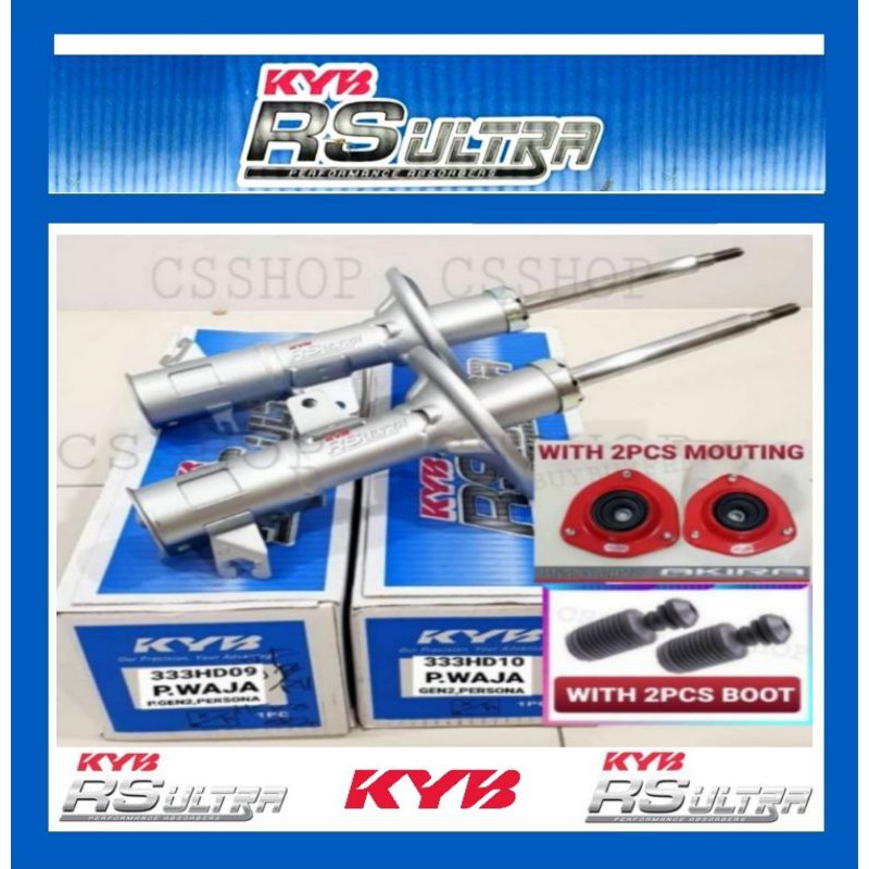 KYB RS ULTRA PROTON WAJA GEN2 PERSONA HEAVY DUTY ABSORBER + MOUNTING + BOOT KYB NEW SUSPENSION