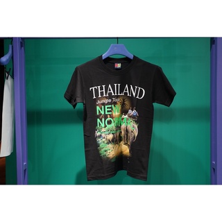 เสื้อยืดผ้าฝ้ายพิมพ์ลายขายดี สตรีทแฟชั่น เสื้อยืด Absolute Siam T-Shirt ลายช้าง3 "NEW NORMAL" สีเขียวนีออน แฟชั่น