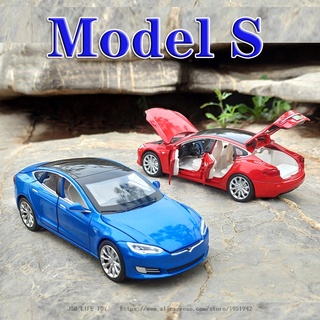 Tesla อุปกรณ์เสริมNew 1:32 Tesla MODEL S Alloy Car Model Diecasts &amp;am; Toy Vehicles Toy Cars Free Shiing Kid Toys For Ch