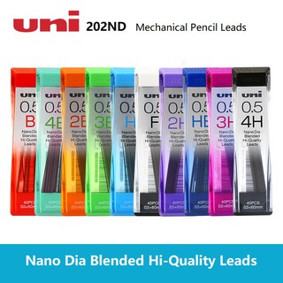 Uni 202ND Nano Dia ดินสอเขียนขอบปาก 0.3/0.5/0.7/0.9 มม. 2 ชิ้น