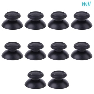 Will 10pcs Analog Replacement Controller  Thumbsticks Thumb Stick for Sony PS4 Black