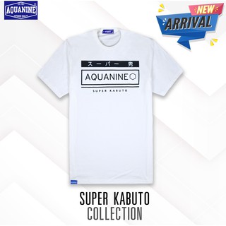 เสื้อยืด AQUANINE-SUPER KABUTO WHITE  เสื้อยืดสีขาว ลิขสิทธิ์แท้