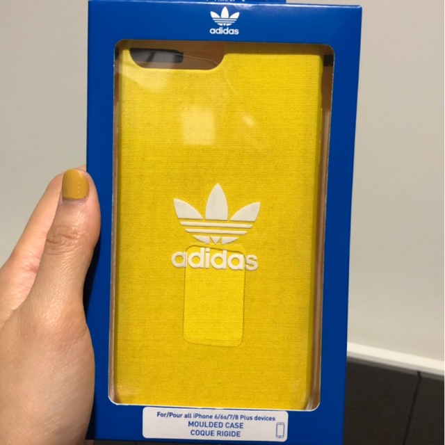 Case iphone 8 plus Adidas สีเหลือง รุ่น ADICOLOR sport มือสอง สีสันสดใส