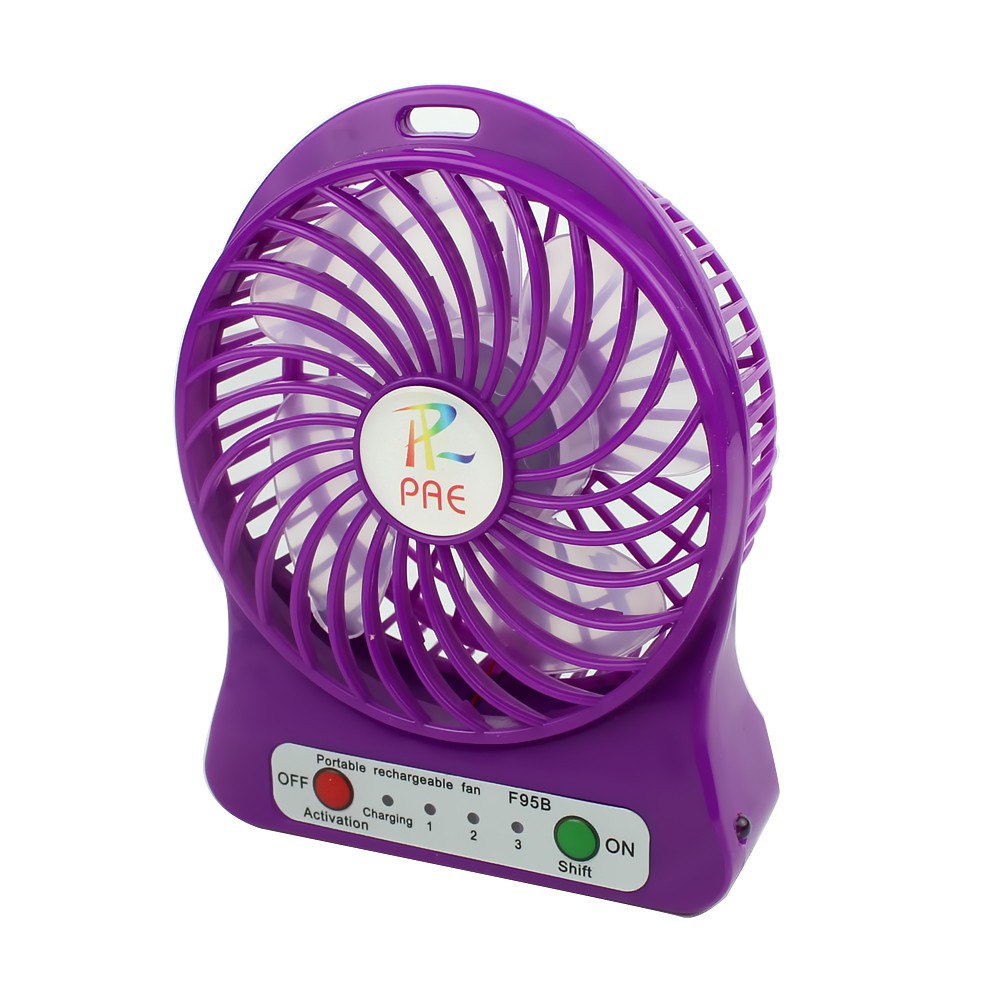 Telecorsa Mini Fan Small Portable Fan Charger USB Cable and Put Charcoal Color Model Telecorsafan00e-RA1