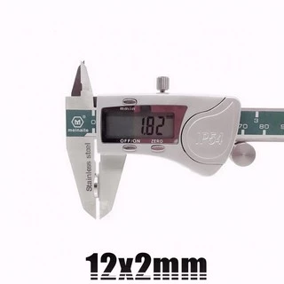 1ชิ้น แม่เหล็กนีโอไดเมียม 12x2มิล Magnet Neodymium 12x2mm แม่เหล็กแรงสูง 12*2mm แม่เหล็ก กลมแบน 12*2มิล