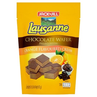 🚚💨พร้อมส่ง!! โลซาน เวเฟอร์รสช็อกโกแลตสอดไส้ครีมกลิ่นส้ม 80กรัม Lausanne Chocolate Wafer Filled with Orange Flavoured Cre