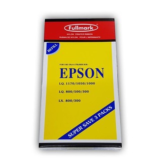 Fullmark RF-LQ1170 PACK 3 ผ้าหมึกรีฟิวสำหรับ Epson LQ-1170  /1050/800/300/MX.100 (13mmX10m) 1กล่อง มีผ้าหมึก 3 ชิ้น ..