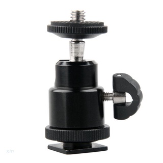 XI Metal Photography Light Bracket Ball Head 1/4" Mini Hot Shoe Screw Mount Flash Stand Holder for Camera Tripod