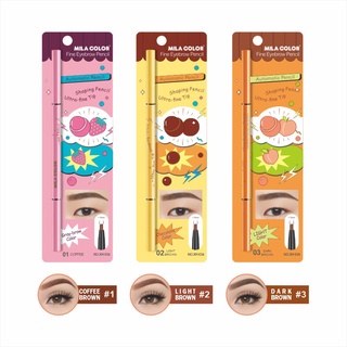 Mila Color Fine eyebrow pencil ดินสอเขียนคิ้ว พร้อมหัวแปรง