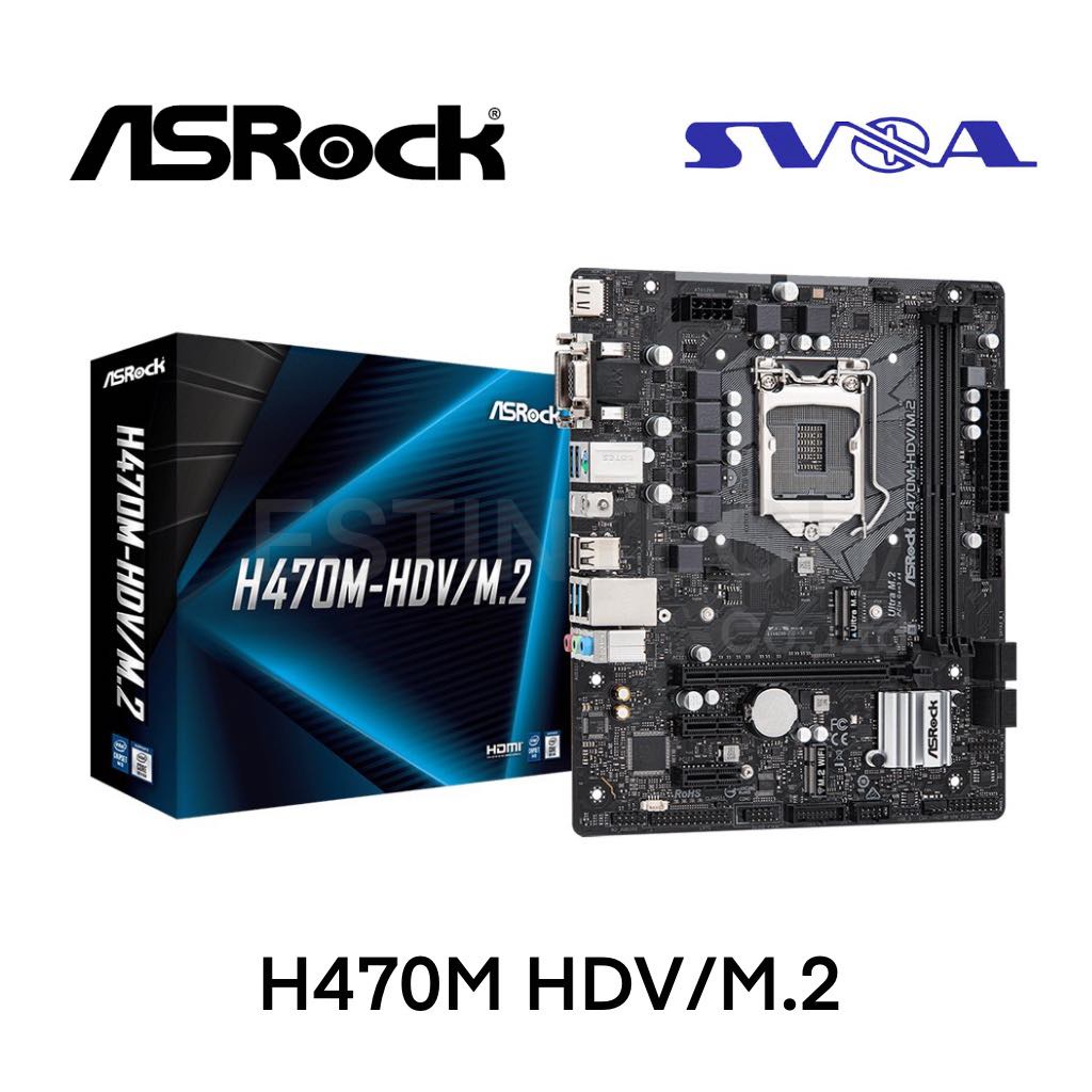 Mainboard(เมนบอร์ด) 1200 ASROCK H470M-HDV/M.2 ของใหม่ประกัน 3ปี