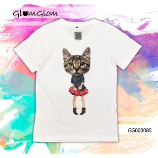 เสื้อยืดครอบครัว3สีพิมพ์ลาย"Cat1"