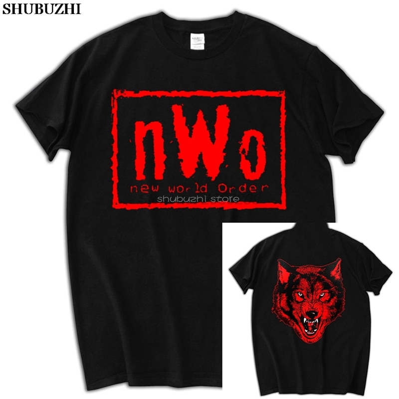 ใหม่ Nwo World Order Band Wolfpac Wolfpack Wolf Pack Black Men Tshirt Tee Sbz5668