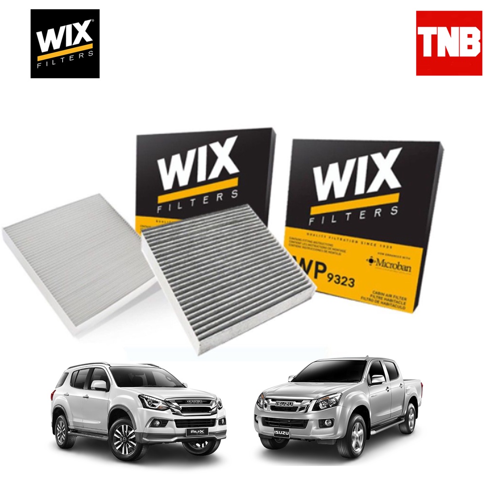 wix fillter ไส้กรองแอร์คาร์บอน กรองแอร์ธรรมดา Isuzu d-max all new MU-X อีซูซุ ดีแม็ มิวเอ็กซ์ ปี 2012-2019 WP9322 WP9323