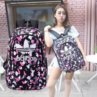 Adidas สีขาวดำชมพู