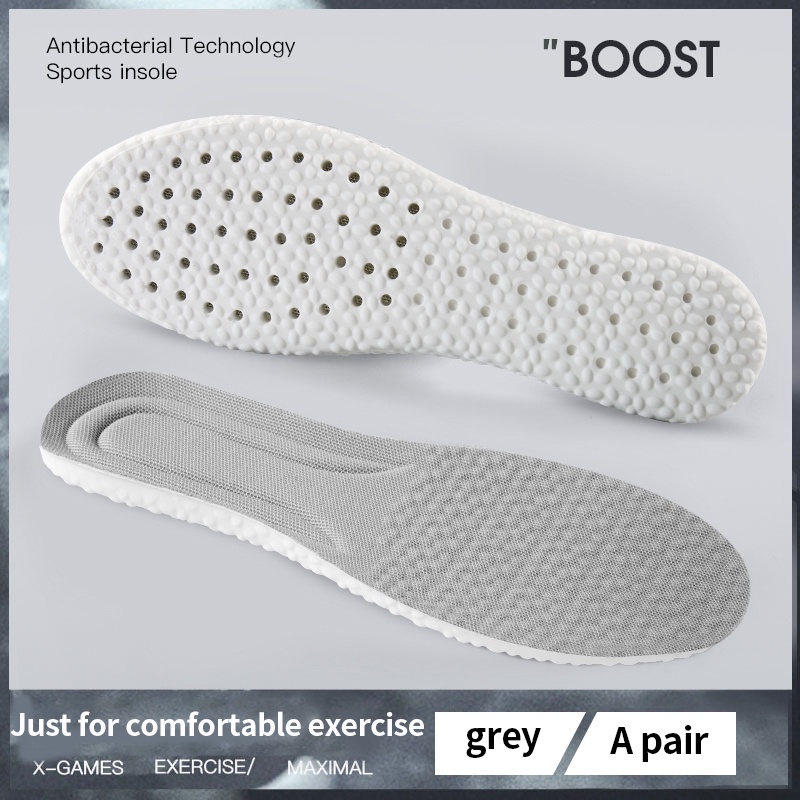 ใหม่กระดูกหน่วยความจําโฟมกีฬา Insoles สําหรับรองเท้าเบาะวิ่ง Shock-Absorbing Breathable Deodorization PU Soft Pad
