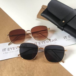 Eyewear_by.tm แว่นกันแดด ทรงเหลี่ยม ใหม่ รุ่น MINI STELLAIRE   สีดำ , ชา