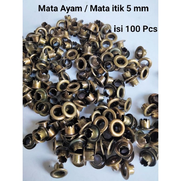 MATA 100 PCS EYELET CHICKEN EYES / 5 มม.DUCK EYES ATG สี DUCK EYES อุปกรณ์เสริมสําหรับรองเท้าและอื่น