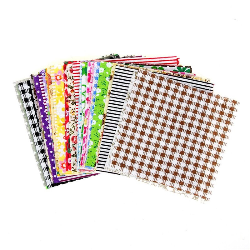 ผ้าฝ้าย 100 ชิ้นผ้า Patchwork DIY เย็บ Quilting เนื้อเยื่อของเล่นผ้า 10x10 ซม