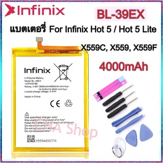 แบตเตอรี่ Infinix Hot 5 / Hot 5 Lite X559C, X559, X559F Battery Model BL-39EX 4000mAh แบต infinix Smart 5 Smart5 battery