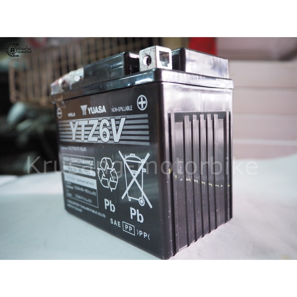 เเบตเตอรี่ YUASA YTZ6V 12V/6Ah (สำหรับ PCX, Click125i, ...) - รูปที่ 2