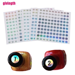 (gavth) สติกเกอร์เลเซอร์ ตัวเลข 1-500 สําหรับตกแต่งเล็บ