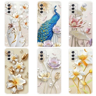 เคส ซัมซุง Samsung Galaxy M52 5G Case การ์ตูน Flower เคสซิลิโคน Soft TPU โทรศัพท์มือถือ Back เคส