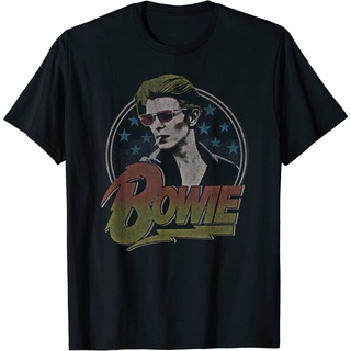 เสื้อยืดผ้าฝ้ายพรีเมี่ยม เสื้อยืด พิมพ์ลายสุนัข David Bowie ประดับเพชร สําหรับผู้ใหญ่