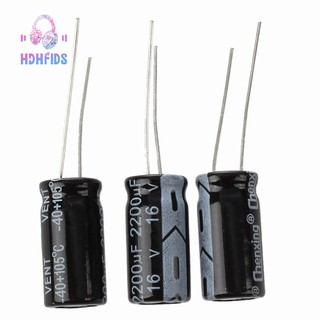 🔧3 x 2200UF 16V 105C Radial Electrolytic Capacitor 10x20mm