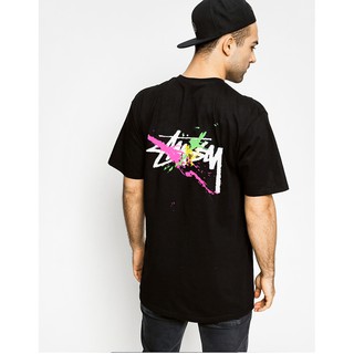 Stussy เสื้อยืดคอกลม แขนสั้น เนื้อผ้าฝ้าย สำหรับผู้ชายและผู้หญิง ใหม่