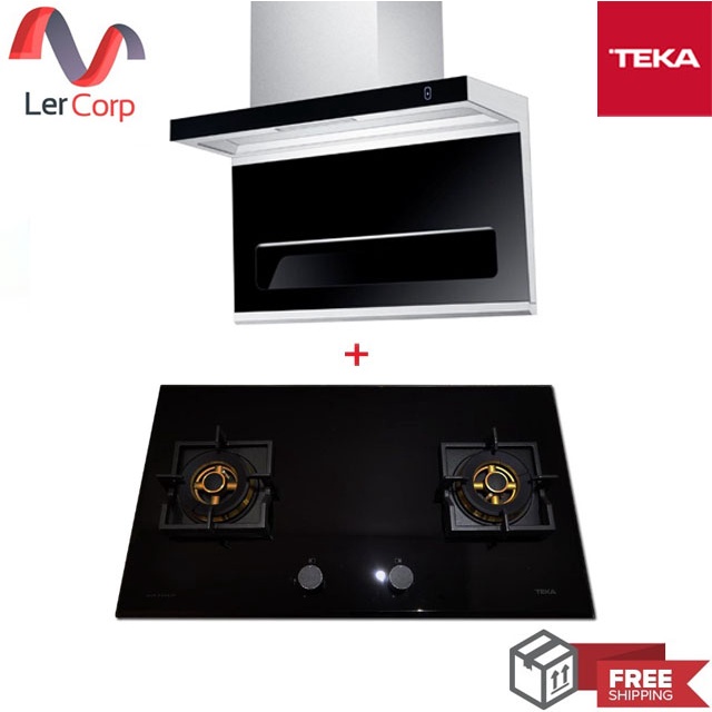 (TEKA) เครื่องดูดควัน รุ่น DSW 995 G + เตาแก๊ส 2 หัวเตา GB LUX 78 2G AI AL TR