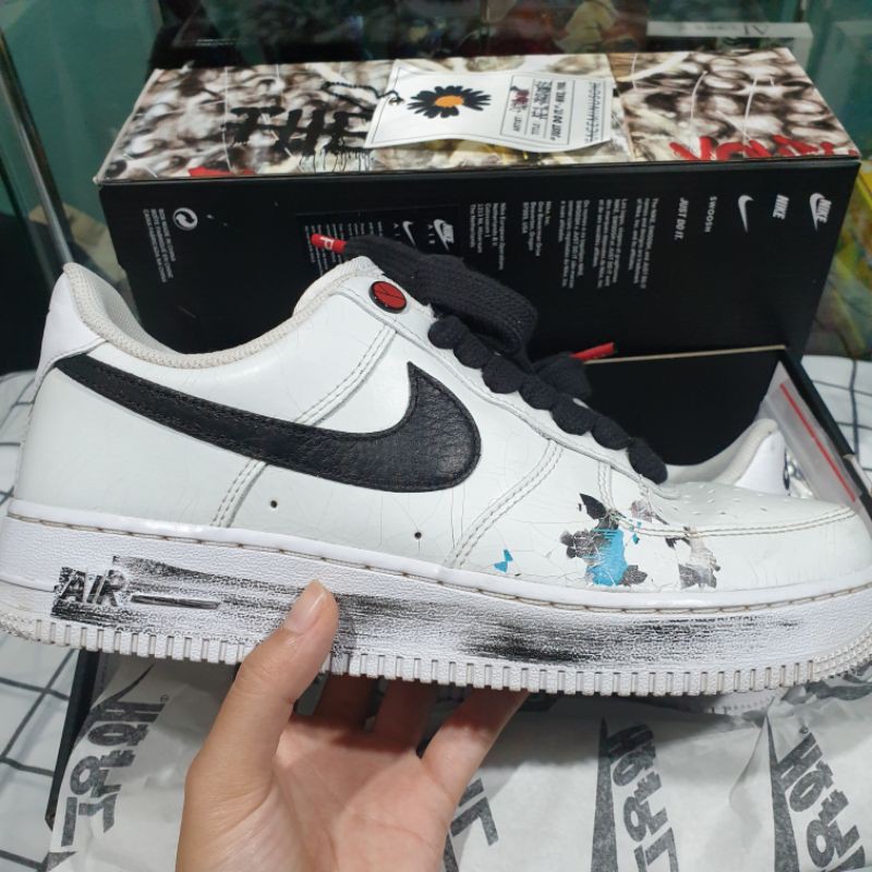 (มือ 1 และมือ 2) Nike Air Force 1 x G-Dragon Para-noise [8.5US / 9US ...