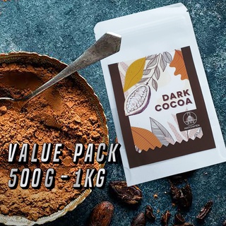 ผงช็อคโกแลตเข้มข้น 100% ขนาด 500g - 1Kg จากเบลเยี่ยม (100% Dark Cocoa powder from Belgium) เครื่องดื่มช็อคโกแลต