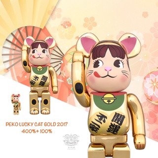 BE@RBRICK PEKO LUCKY CAT GOLD 2017 400%+100%