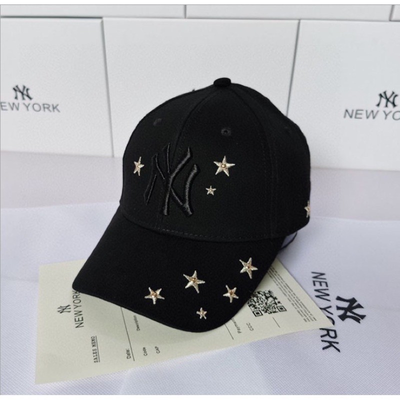 การออกแบบล่าสุด KOREA MLB STAR CAP BASEBALL CAP (สีดํา)
