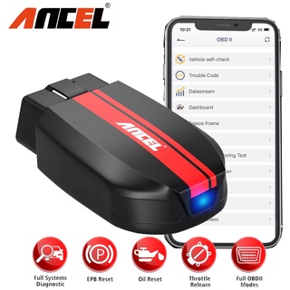 Ancel BD500 OBD2 เครื่องสแกนเนอร์อ่านโค้ดอัตโนมัติ บลูทูธ IOS Android EPB IMMO SAS OBD2 สําหรับรถยนต์