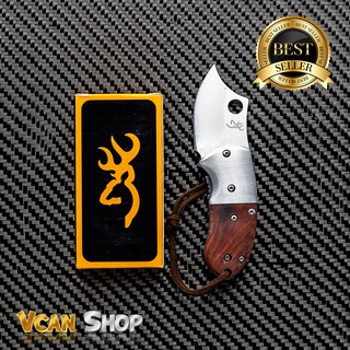 BROWNING Outdoor Folding Knife มีดพับ มีดเดินป่า มีดล่าสัตว์ ปลายเหลี่ยม EDC