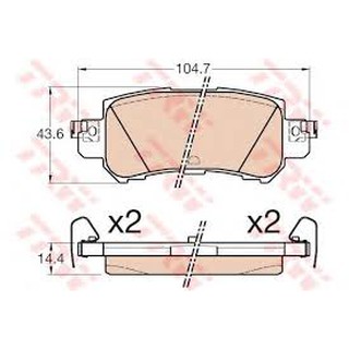 Girling ผ้าเบรคหลังมาสด้า Mazda CX-3 2.0 เบนซิน, 1.5 ดีเซล, CX5 2.0, 936135399-1/T