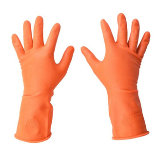 ราคาพิเศษ!! ถุงมือยาง Latex PARAGON หนา 22 mils ยาว 12 inch ส้ม Hand &amp; Arm Protection