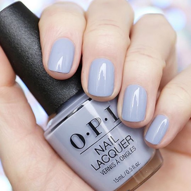 OPI kanpai opi สีเทาอมฟ้าและม่วงนิดๆ แท้ %